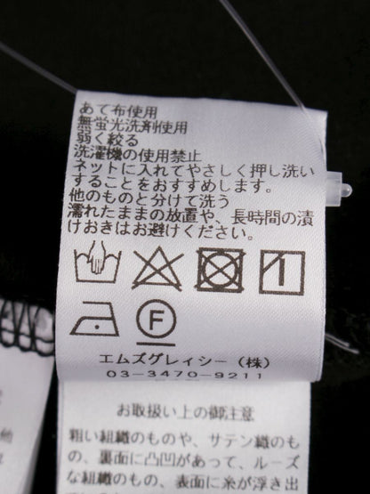 エムズグレイシー 311377 ワンピース 38 ブラック ギャザー リボン ITM35Q1QU95O