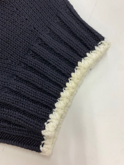 フォクシーブティック Knit Top Jeanne 44410 ニット 40 ネイビー ポロ IT1JSILSGAMG
