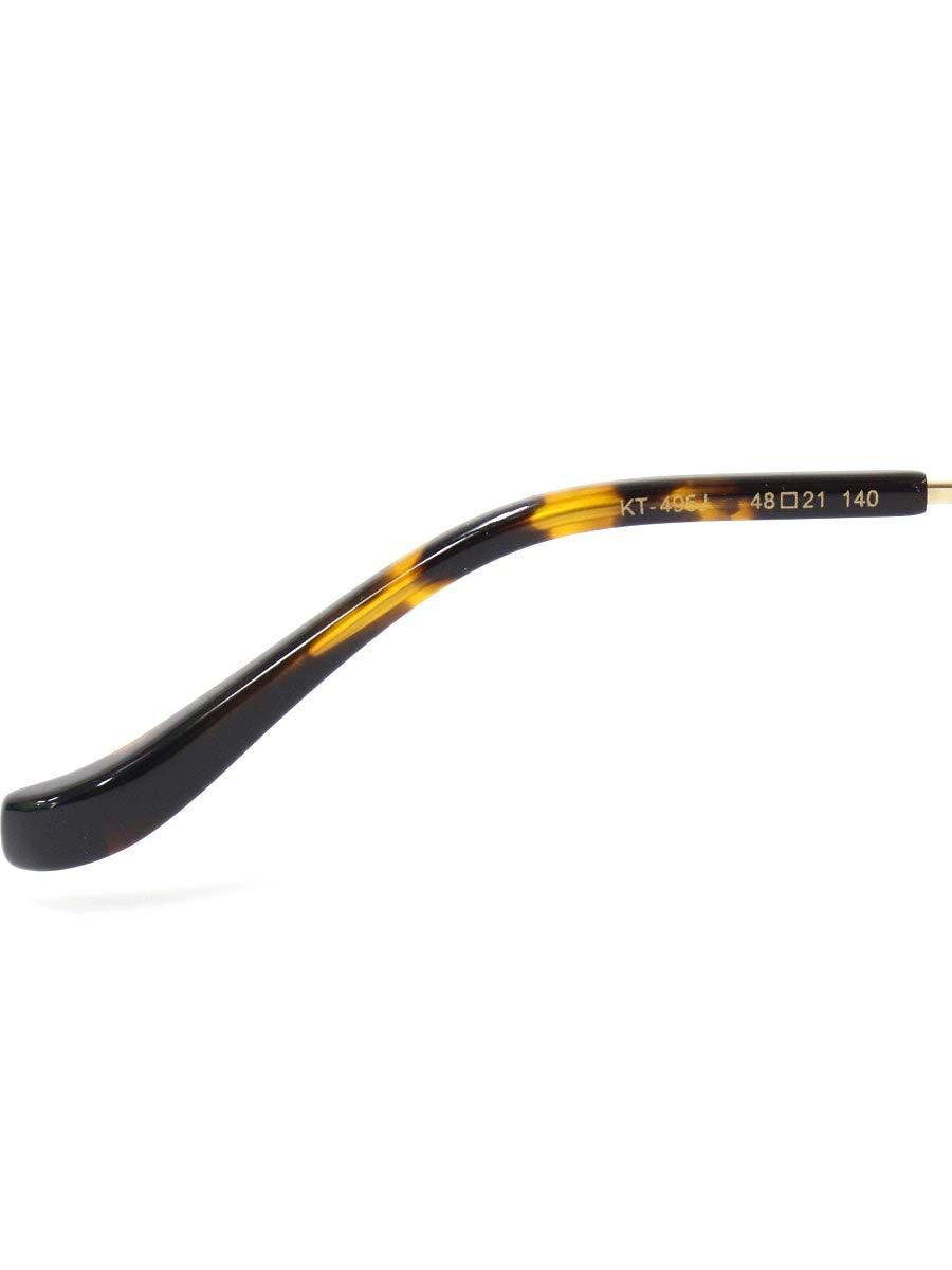 キオヤマト KT-495J メガネ ブラック/ブラウン ボストン メタルフレーム  ハーフリム べっ甲柄 ITC61DPBGUI8 【SALE】