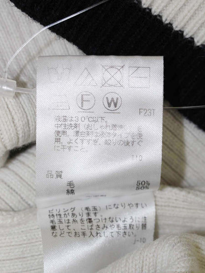 アンクレイヴ KRHVNW0561 ニット F ホワイト/ブラック ボーダー ハイネック IT1N6F1SZUJR 【SALE】