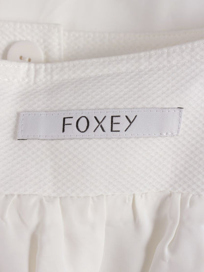 フォクシーブティック リリー 35688 スカート 38 ホワイト タックフレア IT6XQD17S524 【SALE】