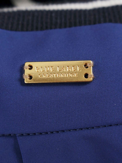 ブルーレーベルクレストブリッジ 55J76-575-25 ワンピース 38 ネイビー 切替 ニット ボーダー タックフレア ITOA3BW35185