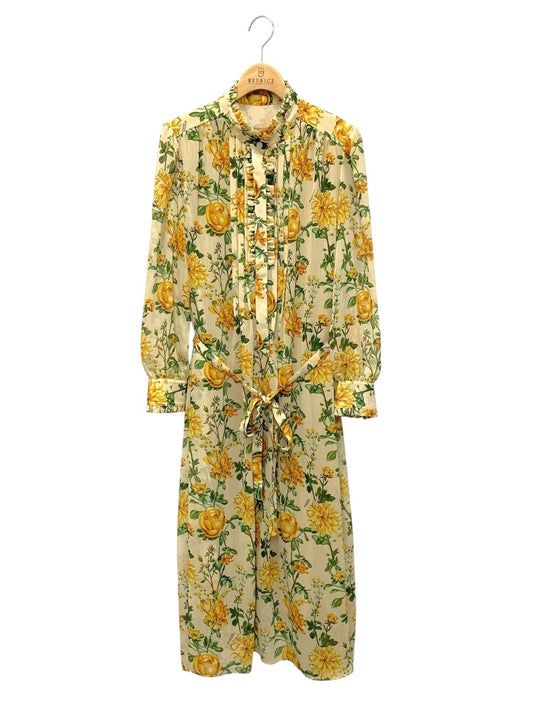 マッキントッシュロンドン 【エクラ掲載】ヴィンテージフラワークレープワンピース G5J02-414-40 40 ベージュ フラワープリント シアー ’24 ITPRV7S7IC88