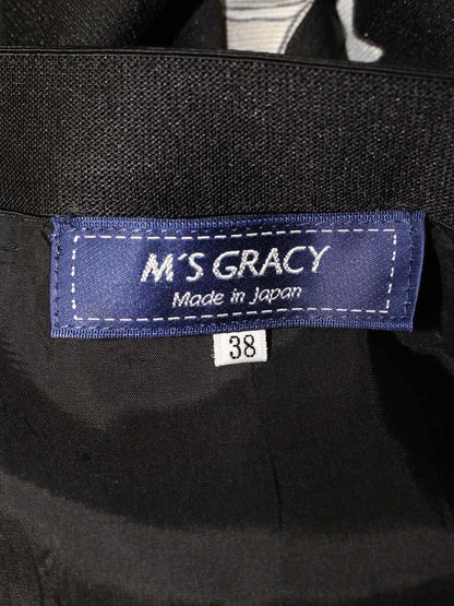 エムズグレイシー 117322 スカート 38 ブラック タック アイコンモチーフ ITHGTGZCOMVE