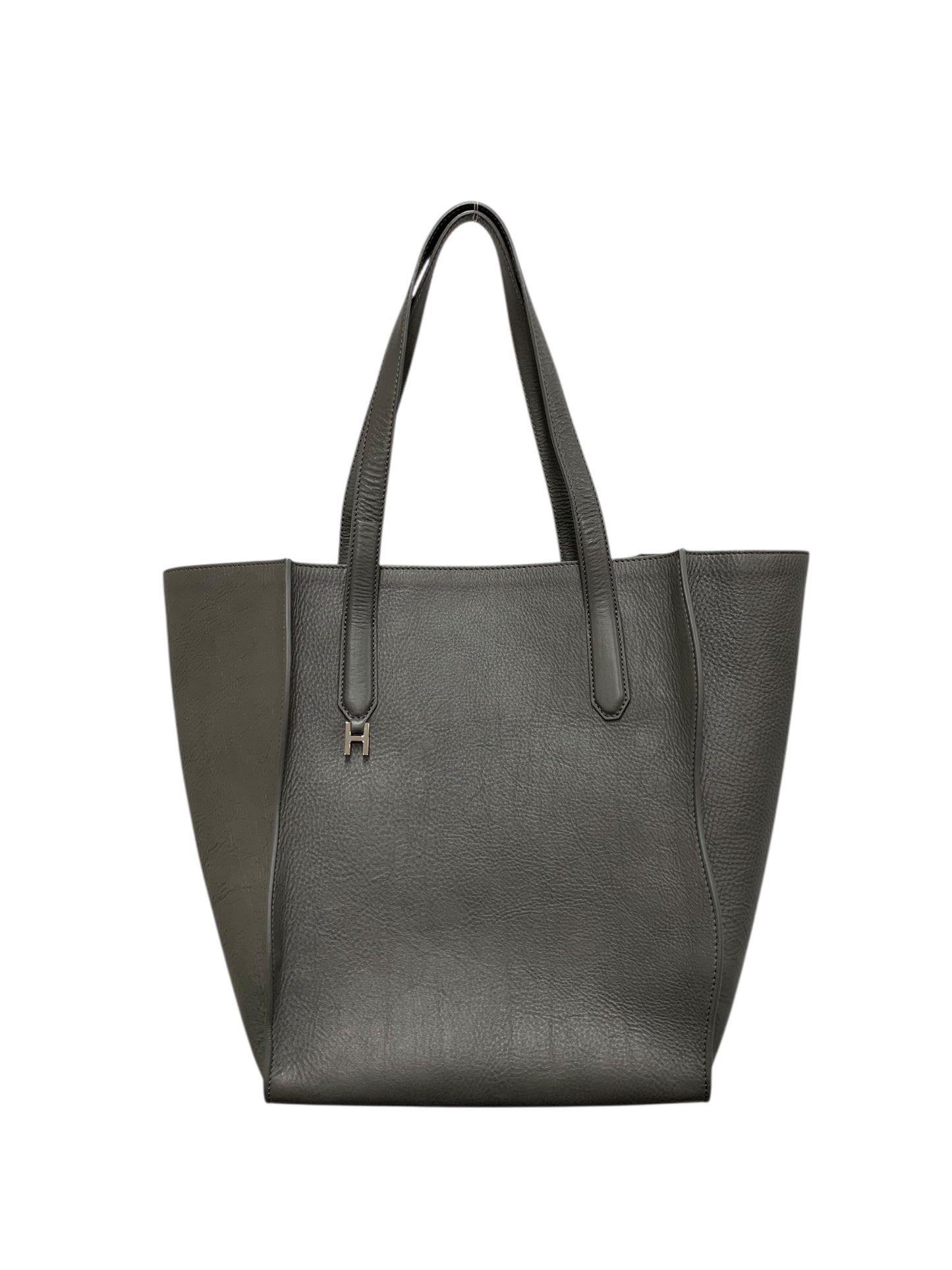 ヒロフ トートバッグ グレー レザー ITQHK249R1J0