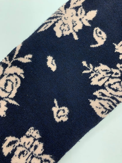 スーパービューティー カーディガン 40 ネイビー フラワーモチーフ ITTLH9MK1RLI