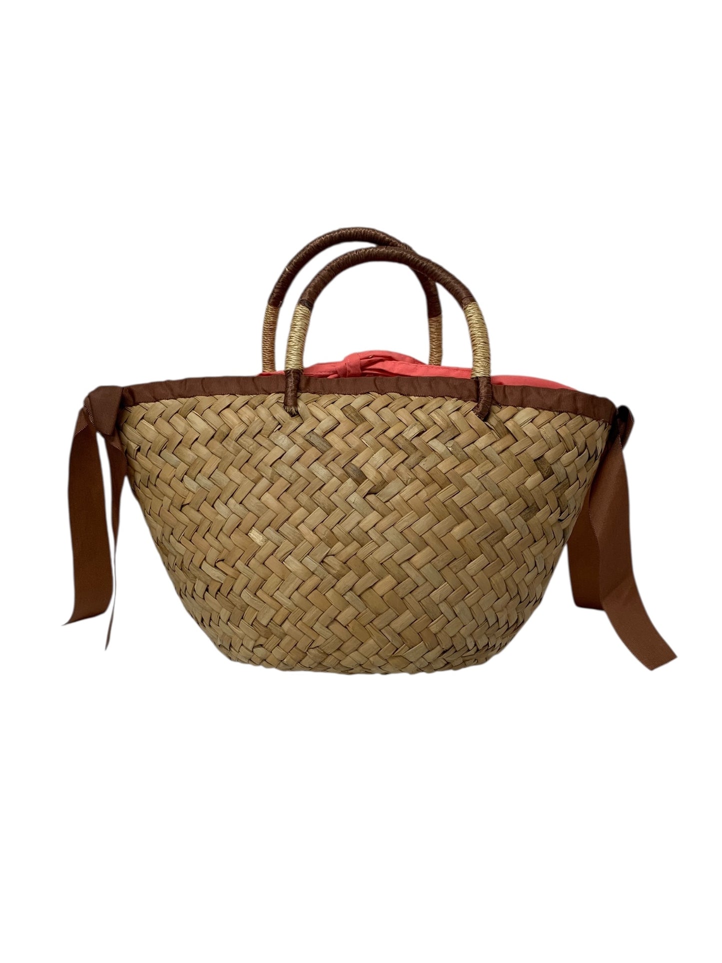 エムズグレイシー 474310 カゴバッグ ブラウン 巾着 編込み ITC3MD9FK6GS