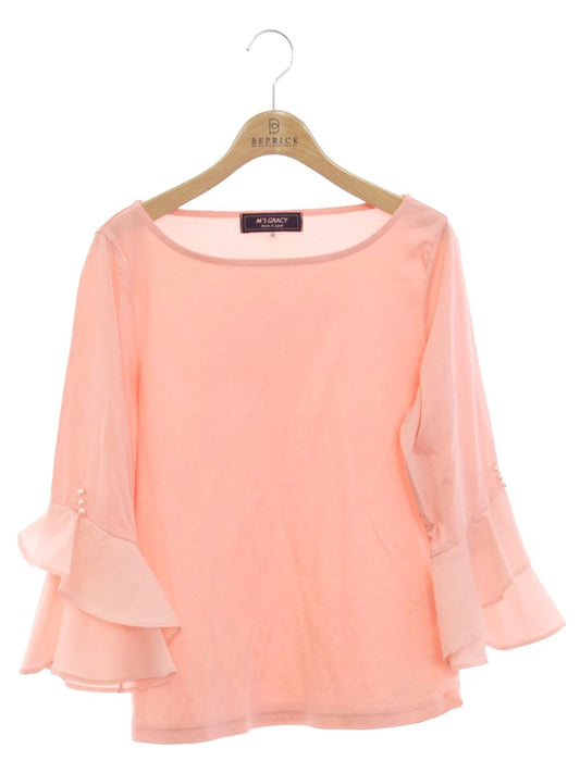 エムズグレイシー フレアースリーブカットソー 115115 40 ピンク パール フリル ITM7JVJ8V47C