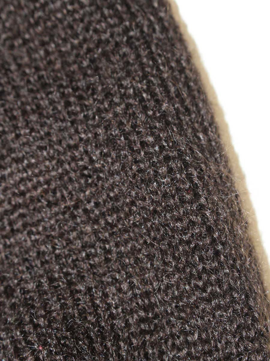 エムズグレイシー 118610 ニット 38 ブラウン パフスリーブ リボン ITURWSQD7GQO