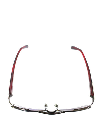 サムライ翔 SS-T25 メガネ ガンメタル/ダークレッド 智 コンビフレーム スクエア IT9H055OVBSU