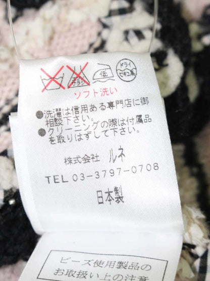 ルネ 6132320 ジャケット 36 ピンク ニット ツイード IT0OGTT0QLRC