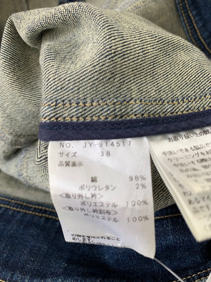 エムズグレイシー 914517 デニムジャケット 38 ネイビー パールボタン IT4OCWFAL5JI