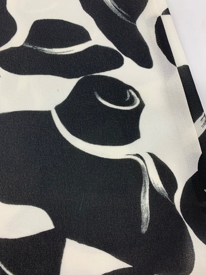 エムズグレイシー 帽子柄シフォン 411321 ワンピース 38 ホワイト ハットモチーフ ITL59AEL66TW