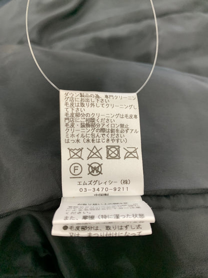 エムズグレイシー 019506 ダウンコート 38 ブラック レッキスファー付き IT5UHHEXVKQ5