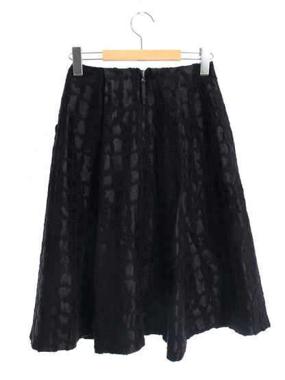 エムプルミエ C428-030 スカート 34 ブラック LOOP JAQUARD TUCK SKIRT ITBF15LXZA20