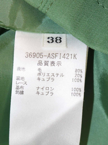 フォクシーブティック 36905 スカート 38 グリーン ステッチ IT1UK3GN2KDU