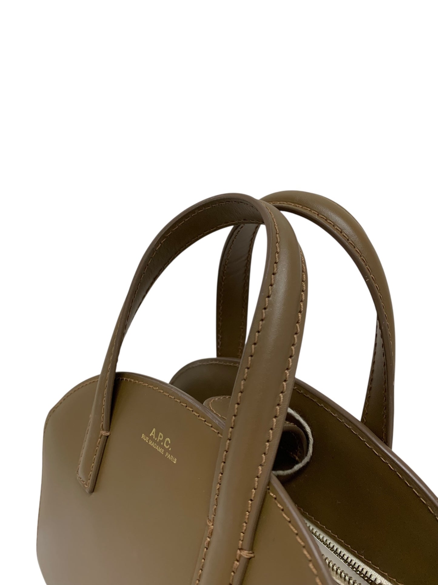 アーペーセー Demi-Lune スモールトートバッグ ブラウン レザー 2way ITV8SCXK916G