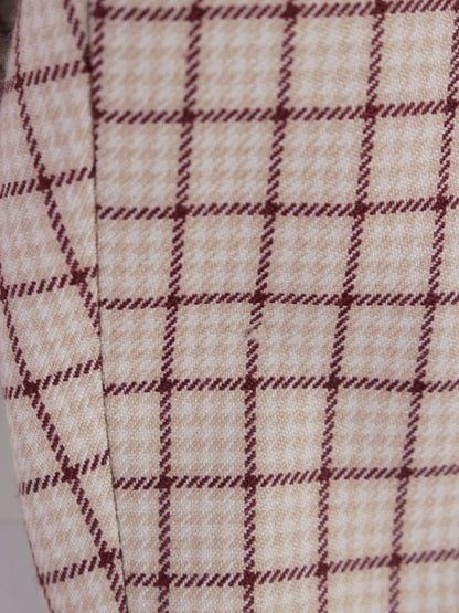 トゥービーシック W5R72-578-40 パンツ 40 ベージュ チェック柄 ITOBEMKD693D 【SALE】