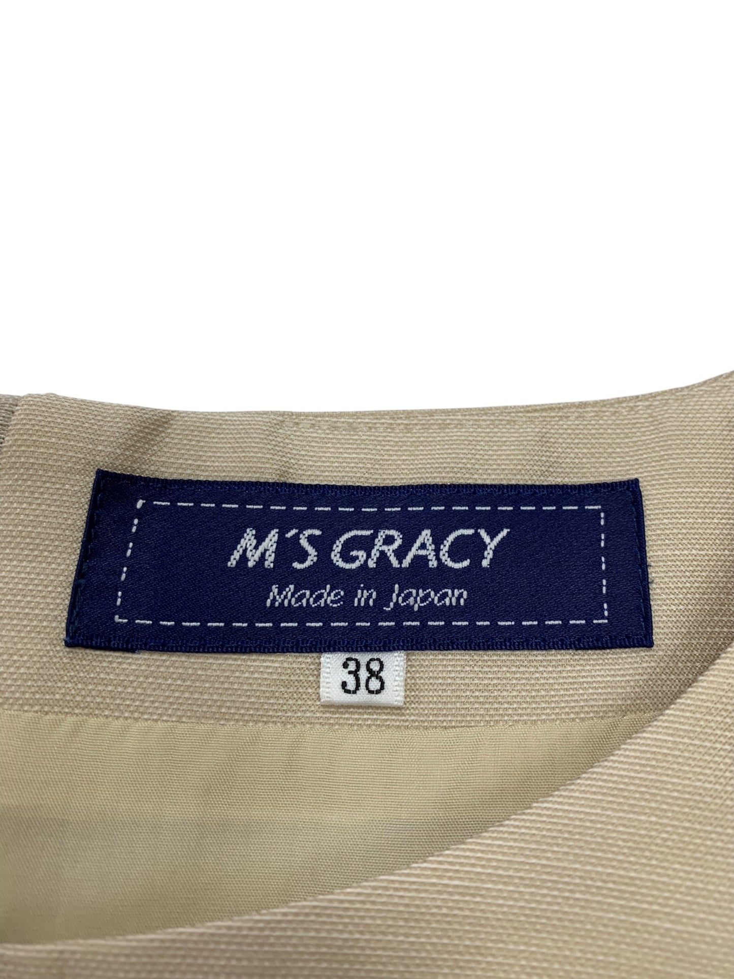 エムズグレイシー 011105 ワンピース 38 ベージュ フラワージャガード IT2EGOXHVPIO