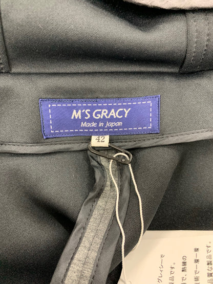 エムズグレイシー 111524 コート 42 グレー フード フリル ITRPH87QPVVA