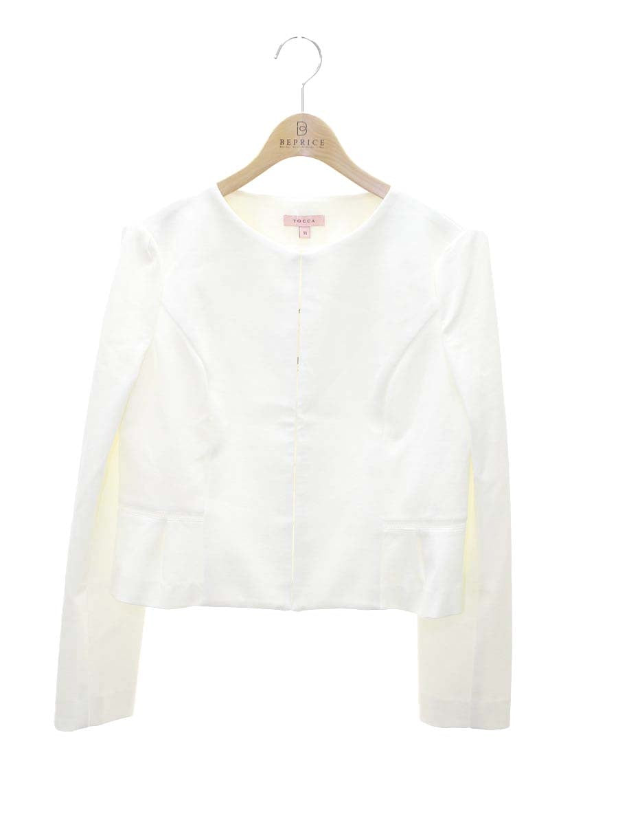 トッカ KKTOBS0205 ジャケット M ホワイト ノーカラー IT3P0STWB6ZY