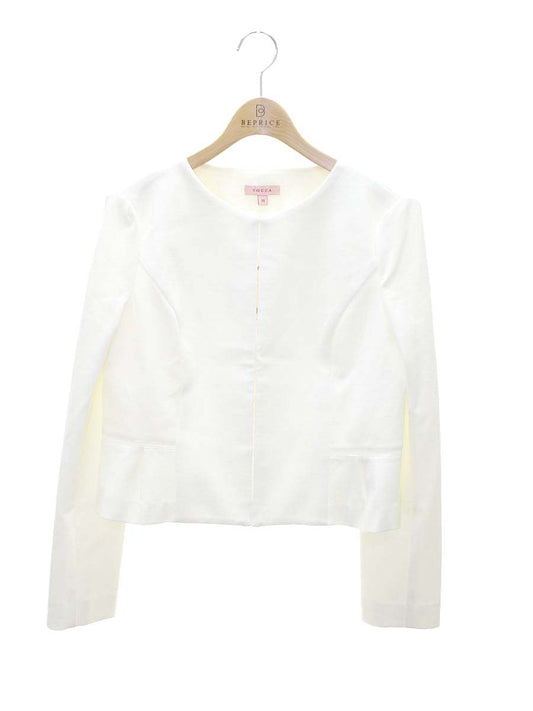 トッカ KKTOBS0205 ジャケット M ホワイト ノーカラー IT3P0STWB6ZY