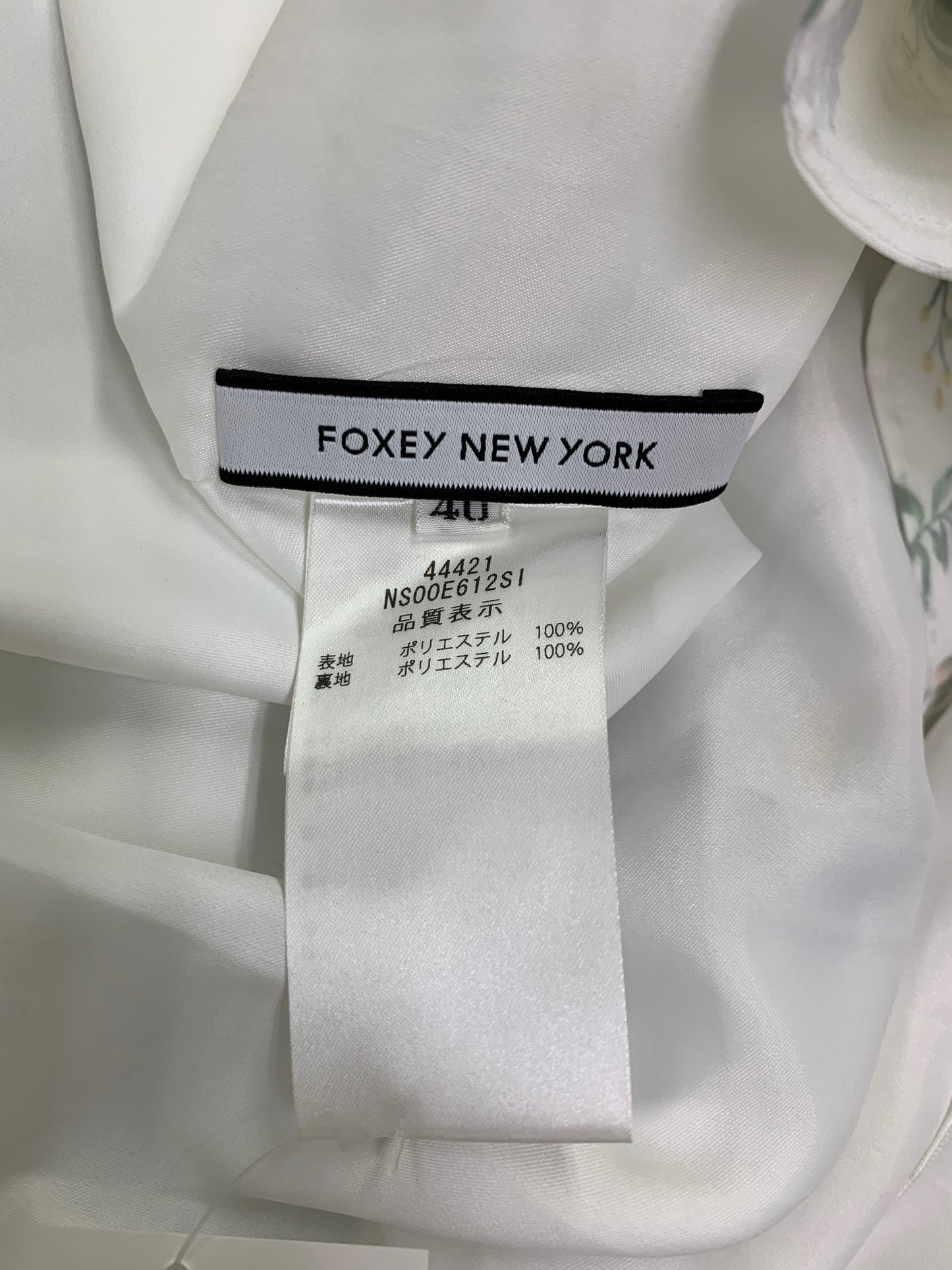 フォクシーニューヨーク Primavera Dress プリマヴェーラ 44421 ワンピース 40 ホワイト ITDWZLKA8DQI
