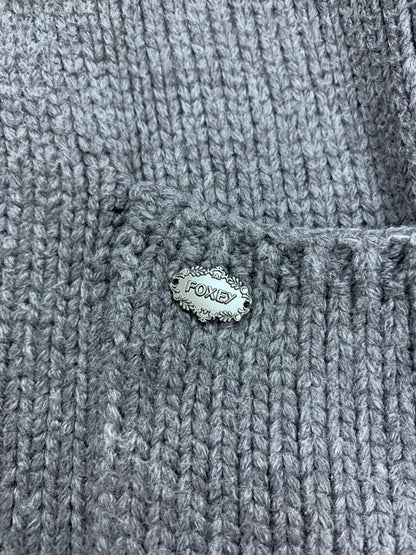 フォクシーブティック ウイングカラーロング 35226 カーディガン F グレー ニット IT5V04ZX8UIX