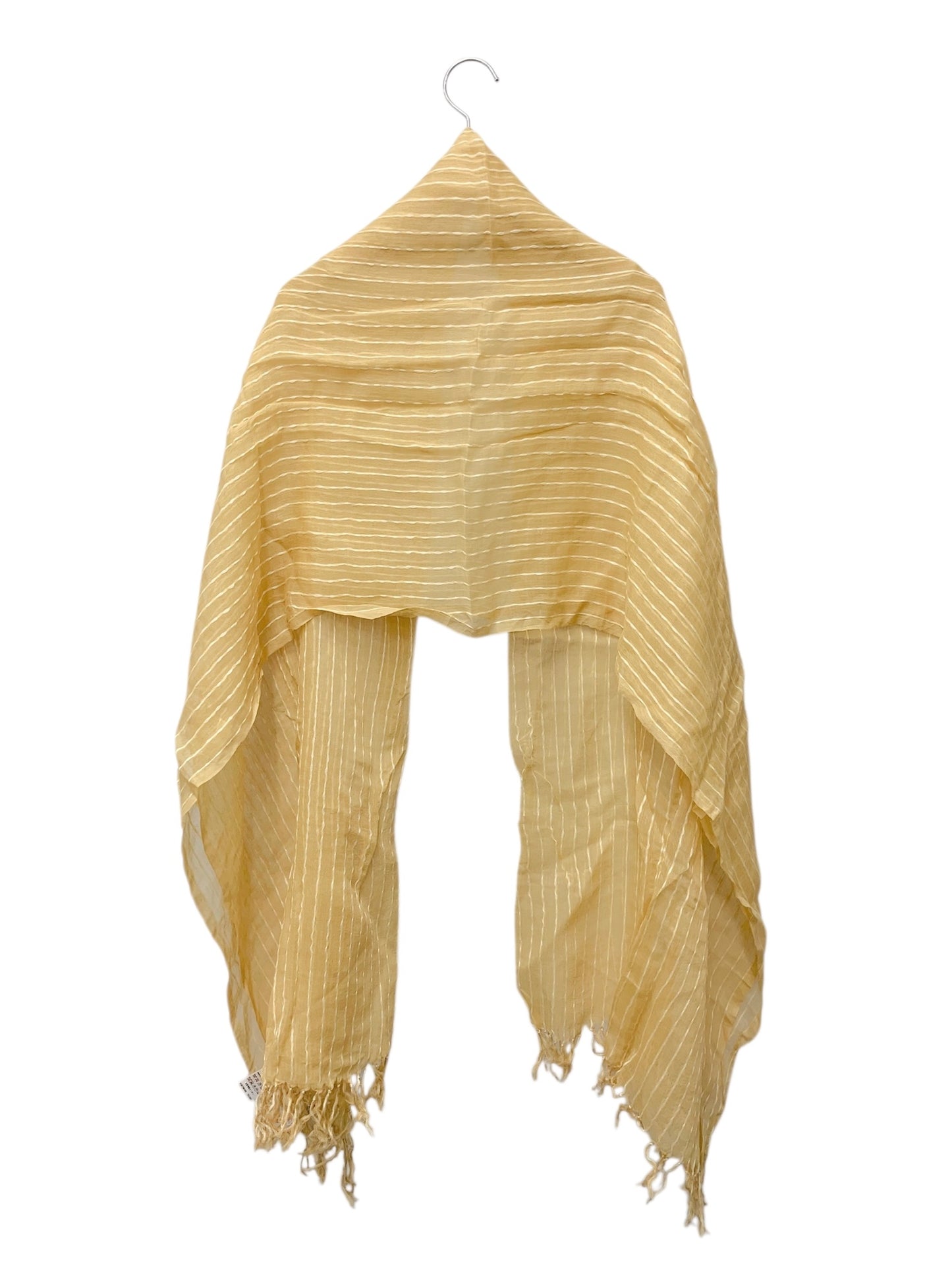 マックスマーラ スカーフ ベージュ ストライプ フリンジ ITF60JGDW86O