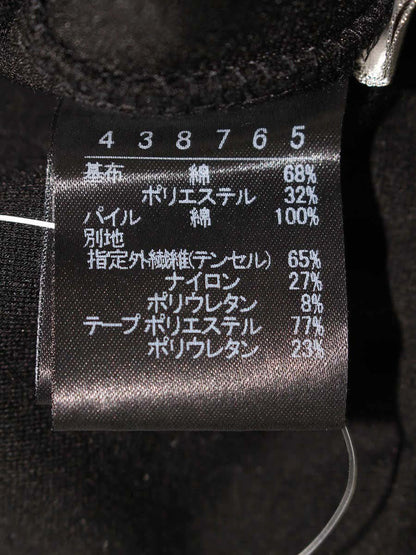 アルベロベロ 438765 パンツ F ブラック パイル地 ストレッチ アニマルモチーフ ITEXW40GIHDY