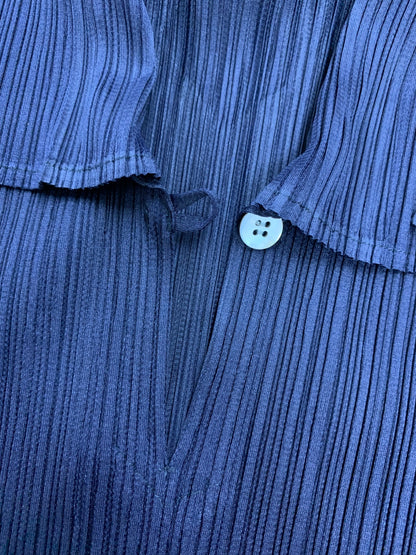 プリーツプリーズイッセイミヤケ PP04--JK605 ポロシャツ 4 ネイビー ノースリ IT1ZPCBMY91K 【SALE】