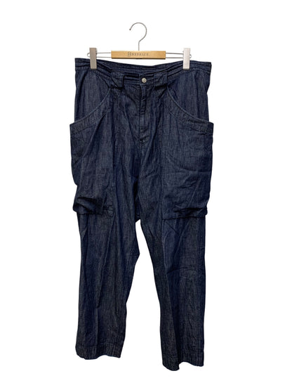 ヨウジヤマモト 6oz TWILL DENIM B POCKET DETAIL PANTS FP-P66-005 デニムパンツ 1 ブルー 裾ダメージ加工 ドローコード ITDJ8UEWR87G 【SALE】