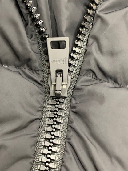 ヘルノ ラミナー PI001516D 12004 9389 ダウンコート 40 ブラック エコファー ダブルジップ マット ゴアテックス 2way IT517VKQDLMD