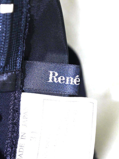 ルネ basic 5735060 パンツ 34 ネイビー ワイドパンツ IT67DZRRZ5SO