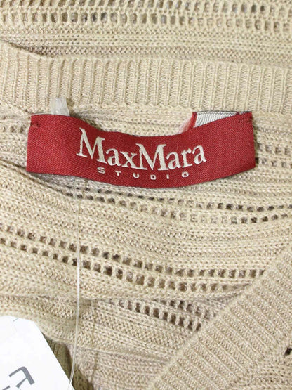 マックスマーラステュディオ 634107410750 カーディガン S ベージュ ITF61MSBSGH1