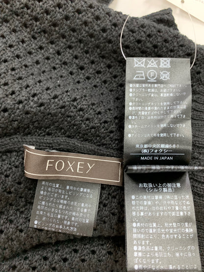 フォクシーブティック Cardigan Ellis 44408 カーディガン 40 ブラック アイレット柄 IT5GR5TQ0CVC