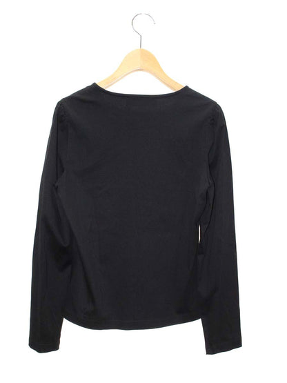 エムズグレイシー 115703 Tシャツ 38 ブラック ロゴ ハートプリント IT2YSSJN8GH3