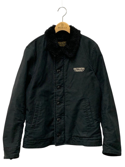 ワコマリア N-1 DECK JACKET デッキジャケット M ブラック 裏ボア ITPNT6Y84YER