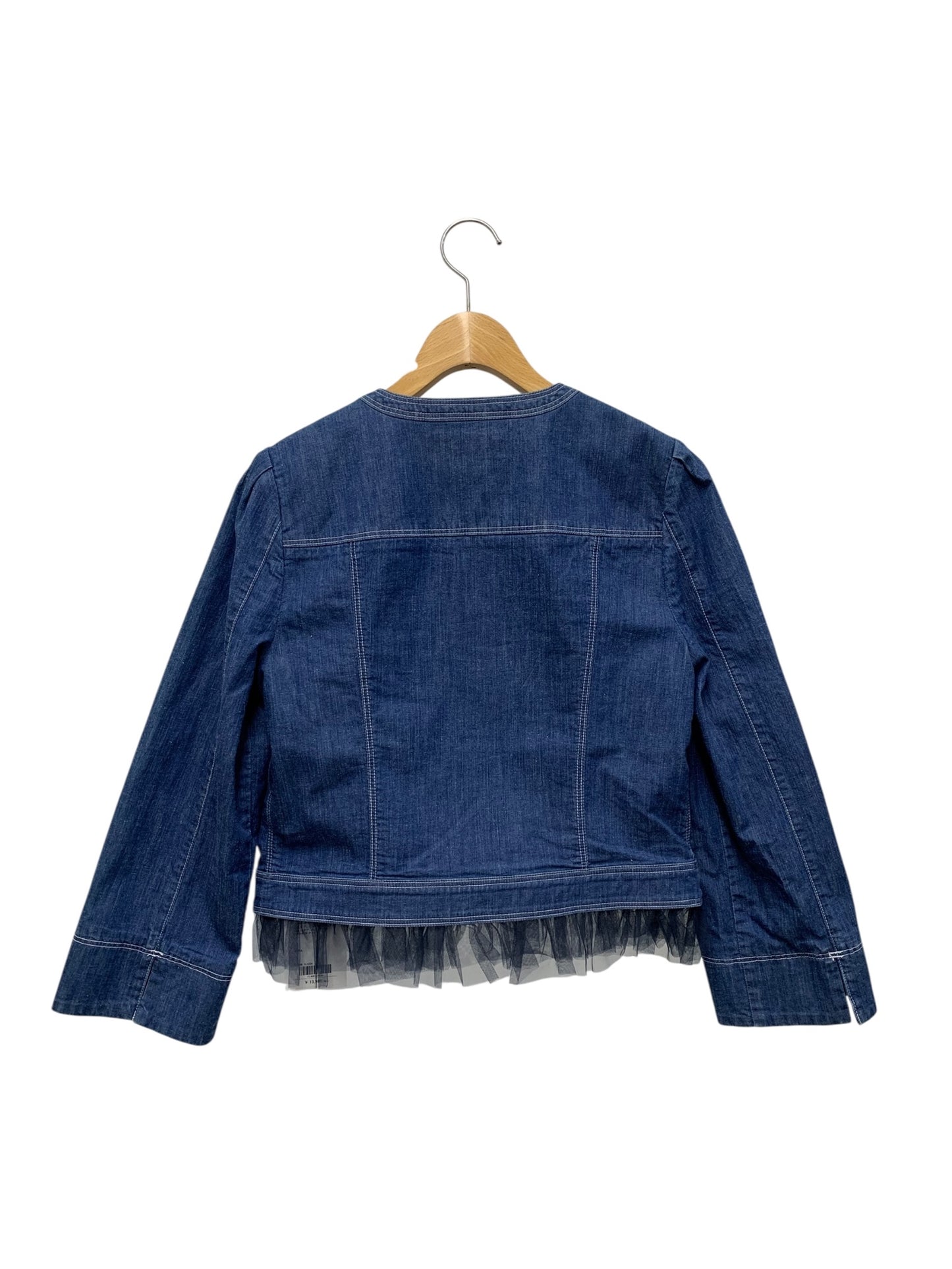 エムズグレイシー 取り外しチュール付きデニムジャケット 514304 38 ネイビー ITLWWGZHIL00 【SALE】