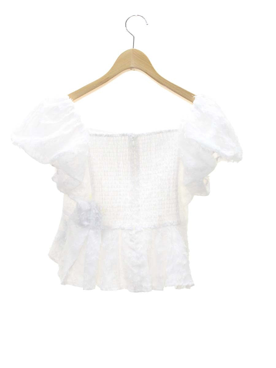 セルフォード CWFB252042 オフショルショートブラウス 38 ホワイト ITQ1CJTB8XT4