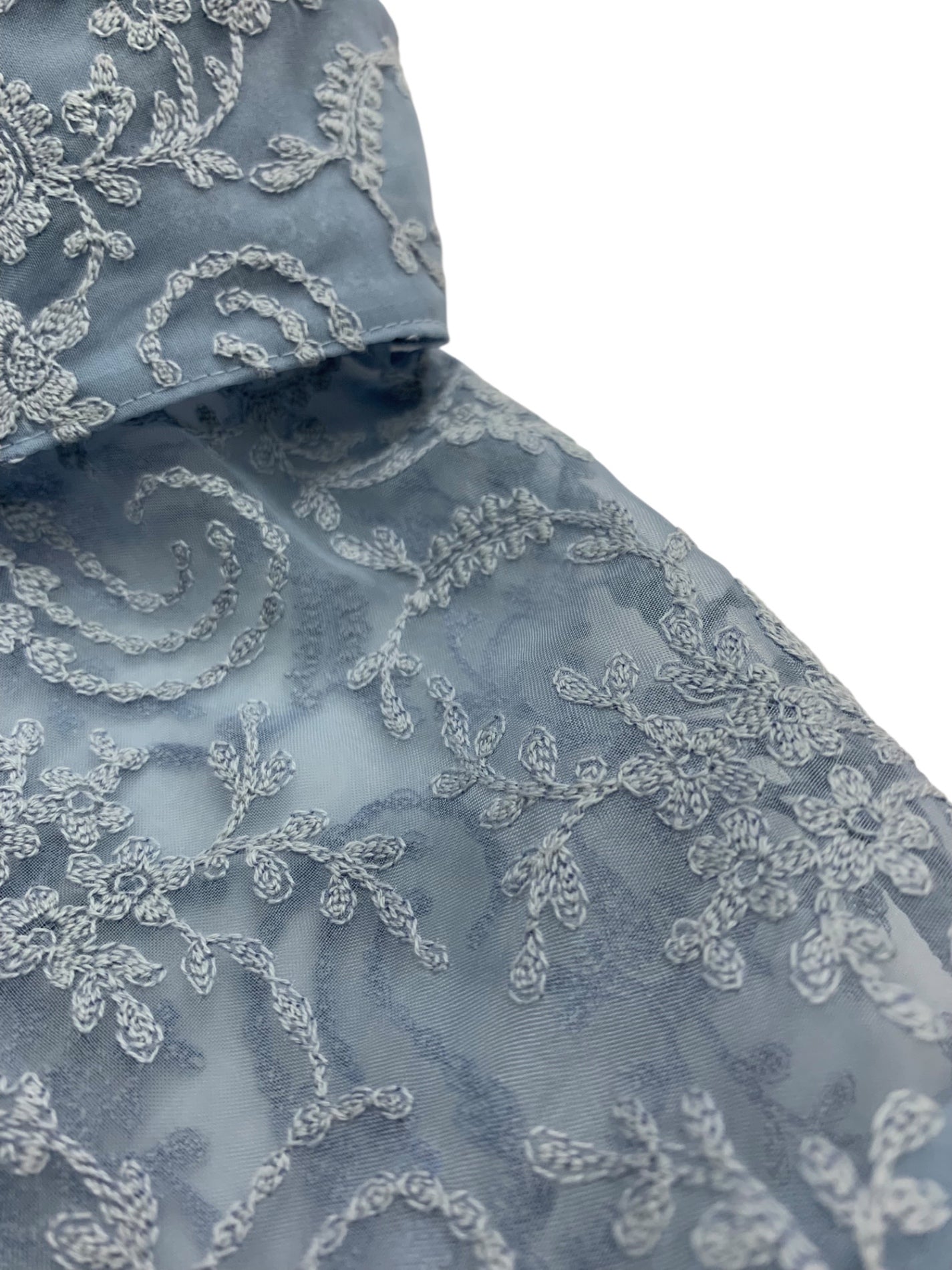 アディアム Flower Garden Blouse 45235 シャツ 0 サックス フラワーガーデンブラウス 刺繍 エンブロイダリー シアー ITQH5RSXYLFI 【SALE】