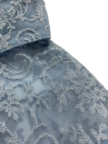 アディアム Flower Garden Blouse 45235 シャツ 0 サックス フラワーガーデンブラウス 刺繍 エンブロイダリー シアー ITQH5RSXYLFI 【SALE】