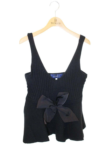 エムズグレイシー Knit Camisole 818536 ニット セーター 40 ブラック リボン ITJP8WK3FD5I