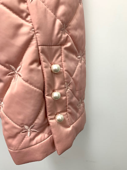 エムズグレイシー 624516 ジャケット 38 ピンク パールボタン キルティング 刺繍 ITPKXEIJ9FYS