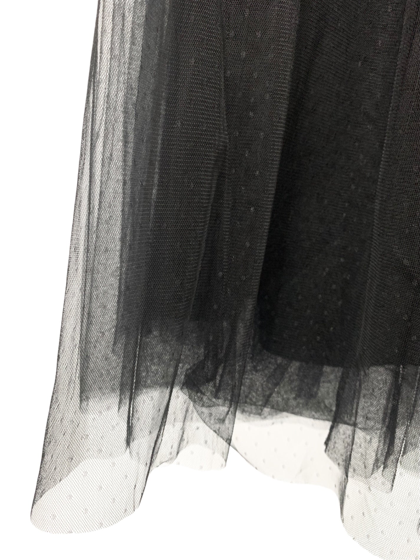 デイジーリン 06151 スカート 42 ブラック ドット チュール ITI05H4F1UN4