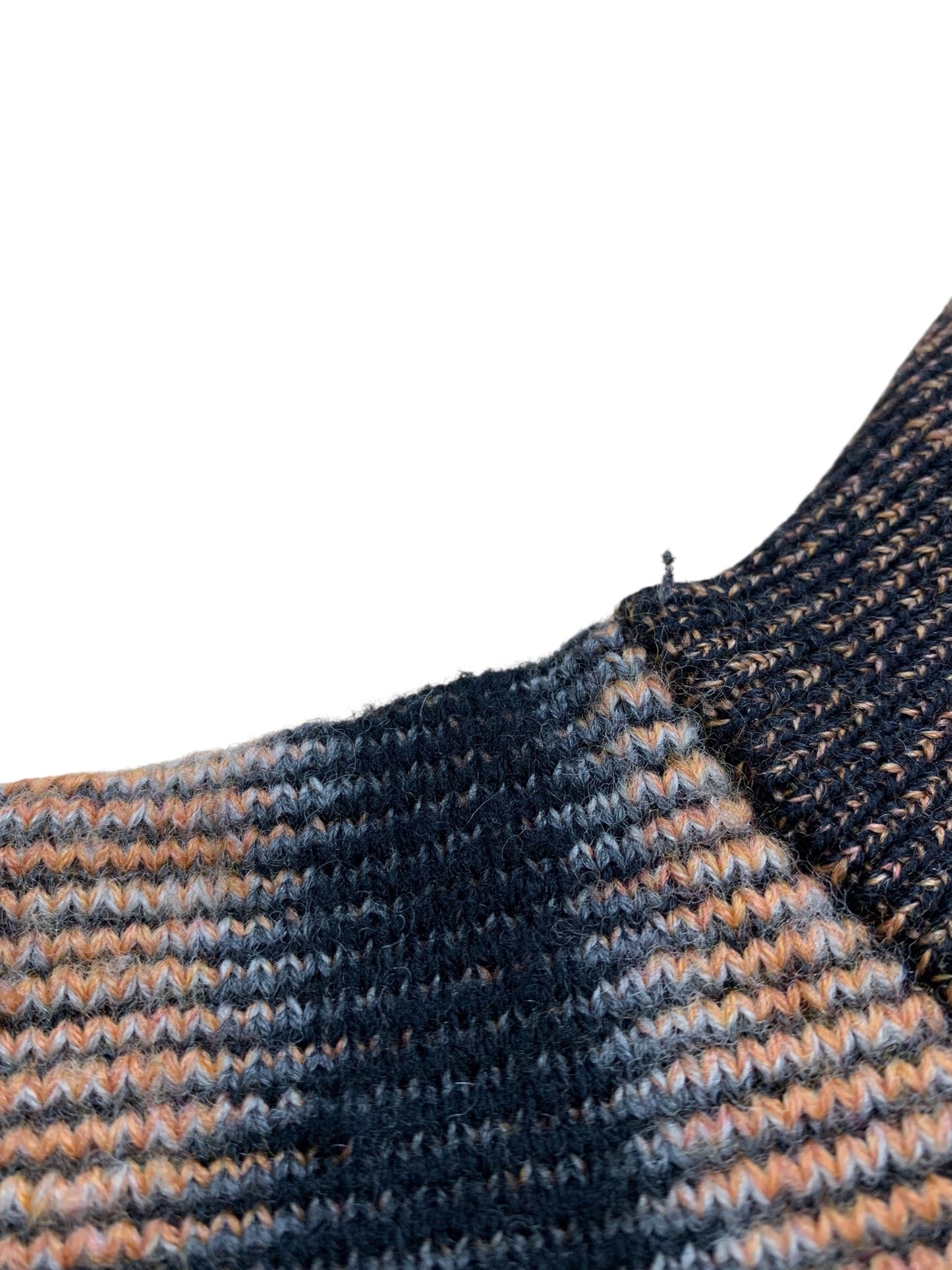 イッセイミヤケメン ME61KN034 ハイネックニット M オレンジ ストライプ 銀タグ ITONDUNT6M6S 【SALE】