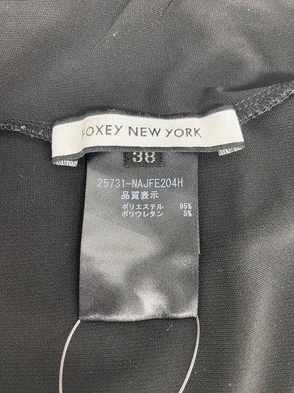 フォクシーニューヨーク パフスリーブ 25731 カーディガン 38 ブラック フリル ITHLU9O8P0HW