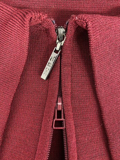 トゥービーシック W5F01-605-39  ワンピース 40 ワインレッド ニット フロントジッパー ITQBF62LCMZY