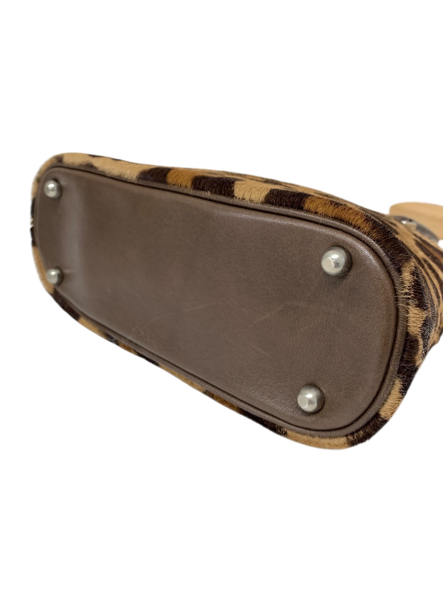 フォクシー マカロンバッグ ハンドバッグ ブラウン レオパード ITR594KF1LCK