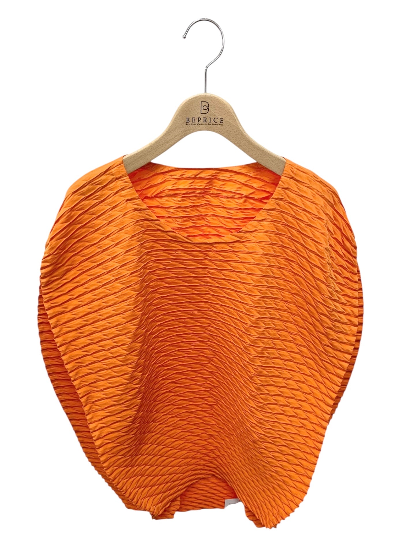 イッセイミヤケ IM12FJ601 トップス 2 オレンジ サークルカットノースリーブ IT7NPZ6VFO1C